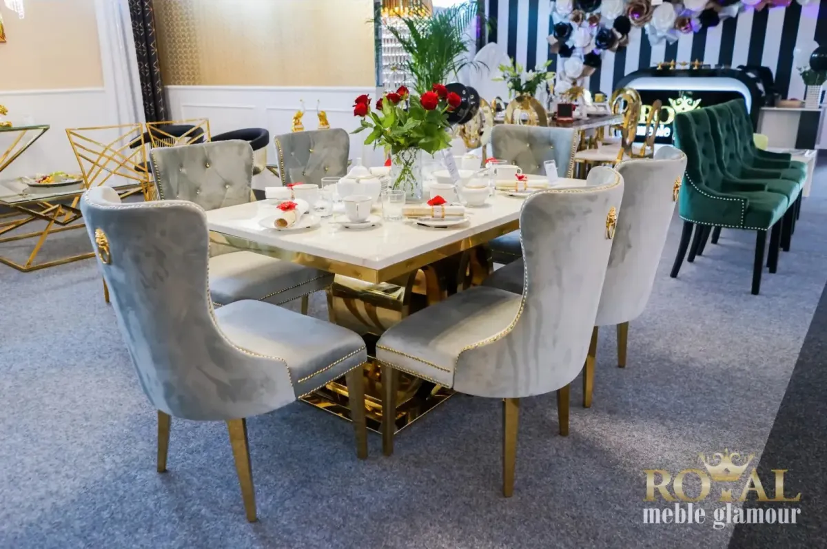 krzesło tapicerowane glamour